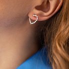 Золоті сережки "Сердечки" з діамантами сб0450nl от ювелирного магазина Оникс - 6