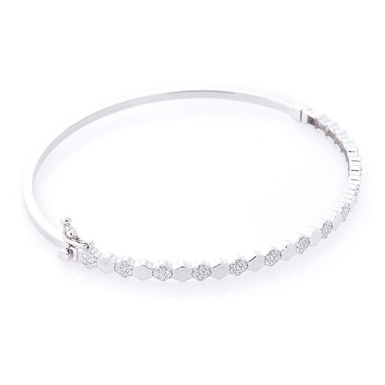 Золотой браслет с фианитами б03942 от ювелирного магазина Оникс - 1