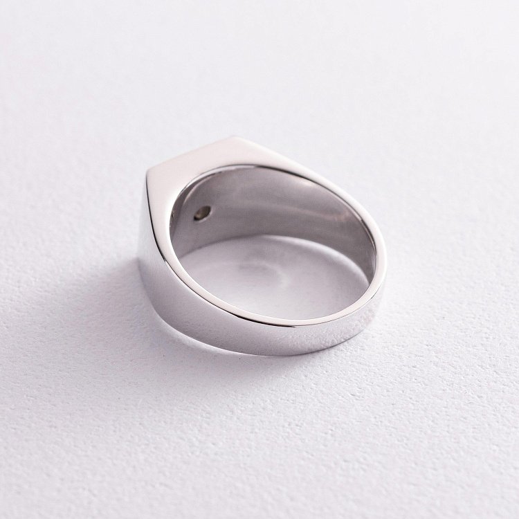 Чоловіча золота печатка з діамантами кб0377nl від ювелірного магазину Онікс - 3