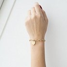 Золотий браслет сердечком мінімалізм б02470 от ювелирного магазина Оникс - 2