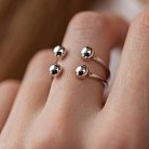 Серебряное кольцо "Шарики" 901-01191 от ювелирного магазина Оникс - 4