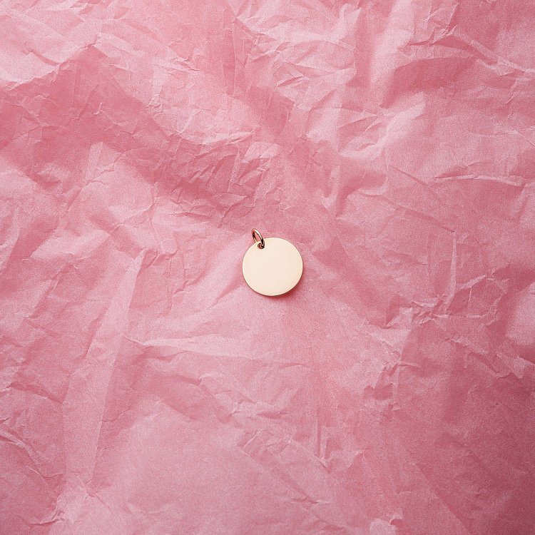 Кулон для гравировки в желтом золоте (21 мм) п03521 от ювелирного магазина Оникс - 7