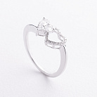 Золота каблучка "Сердечки" з діамантами кб0665va от ювелирного магазина Оникс