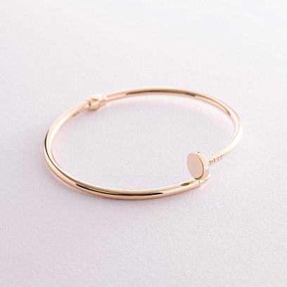 Браслет "Гвоздь" в желтом золоте б05175 №2