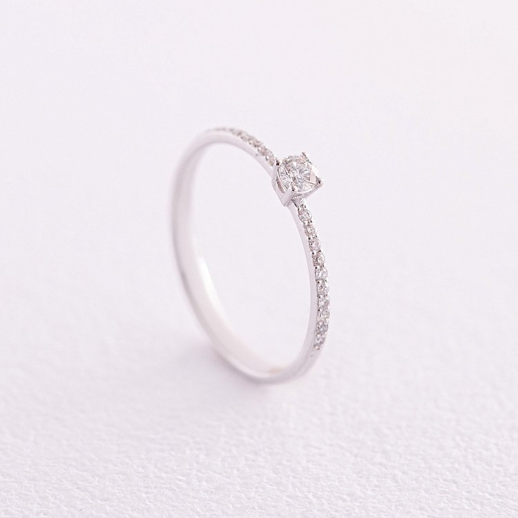 Помолвочное золотое кольцо с бриллиантами 229001121 от ювелирного магазина Оникс