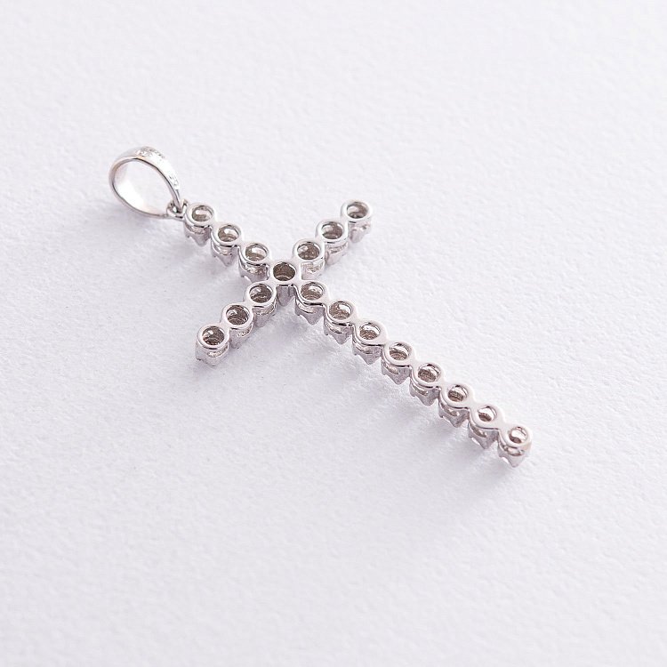 Золотий хрест з діамантами п286 від ювелірного магазину Онікс - 2