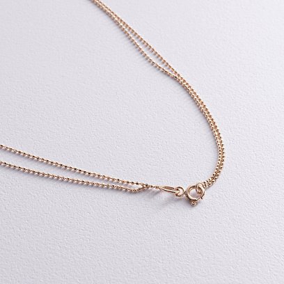 Подвійне кольє "Сердечко і перлина" (червоне золото) кол02547 №5