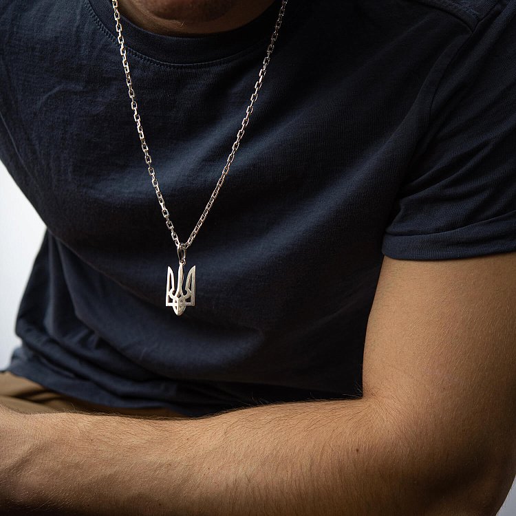 Серебряный кулон "Герб України - Тризуб" 133125 от ювелирного магазина Оникс - 11