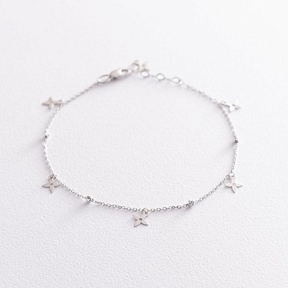 Браслет "Конюшина" в білому золоті б04566