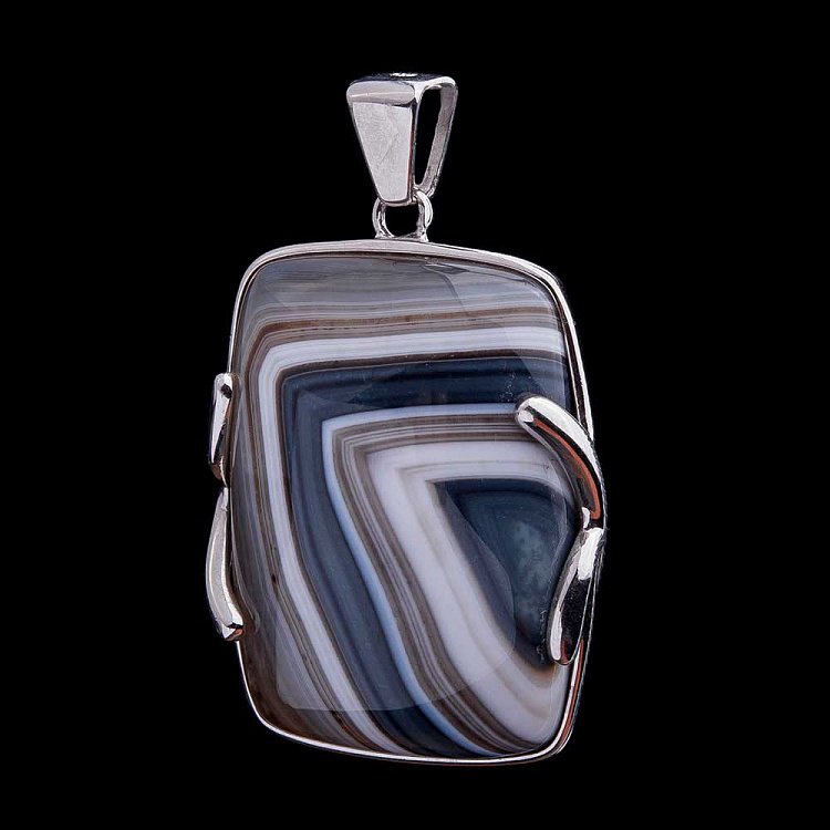 Подвеска с агатом с255п31 - 3 Подвеска с агатом с255п31 от ювелирного магазина Оникс - 3