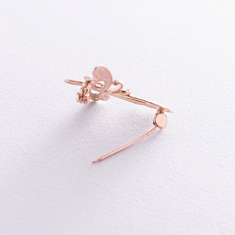 Золотая брошь "Бабочка" зак00168 от ювелирного магазина Оникс - 2