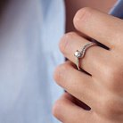 Золотое помолвочное кольцо с бриллиантами к252са от ювелирного магазина Оникс - 1