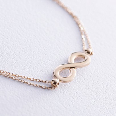 Браслет "Бесконечность" в желтом золоте б05101 №3