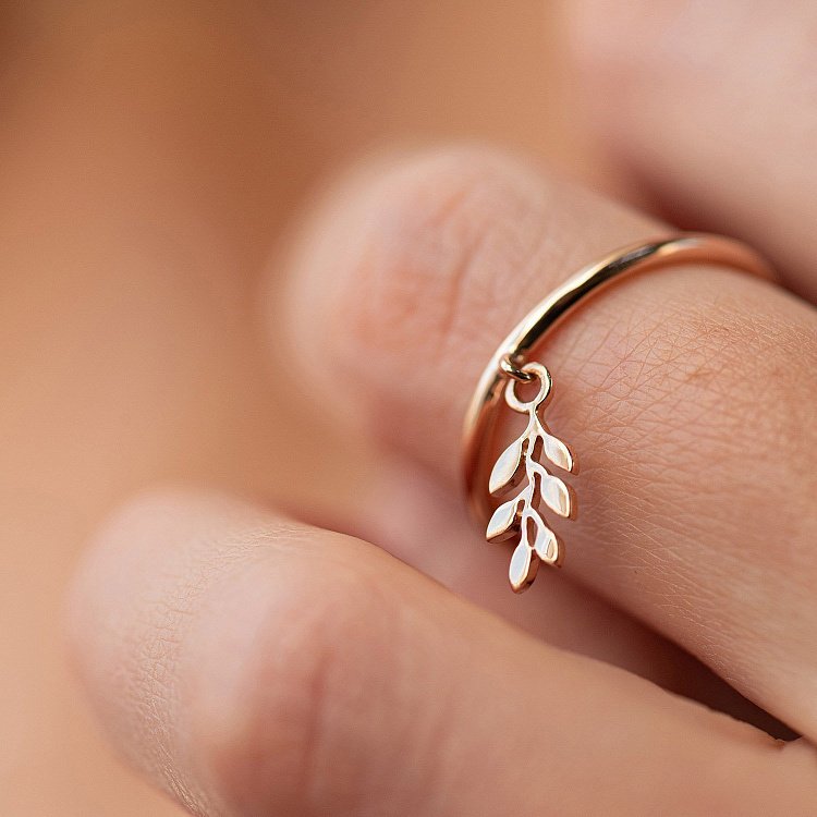 Кольцо "Веточка" (красное золото) к08063 от ювелирного магазина Оникс - 3