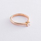 Золотое помолвочное кольцо (цирконий Swarovski) к06258 от ювелирного магазина Оникс - 2