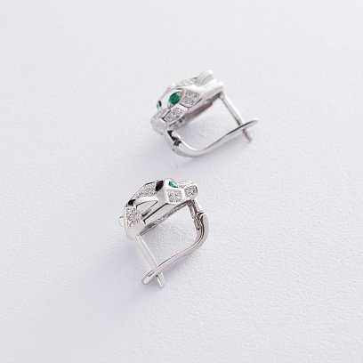 Золоті сережки "Тигрики" с06494 №3