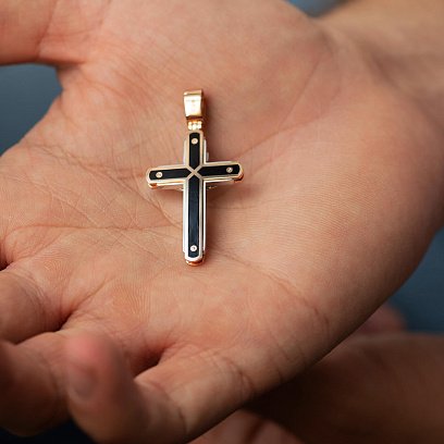 Православный золотой крест "Распятие" 137692400 №5