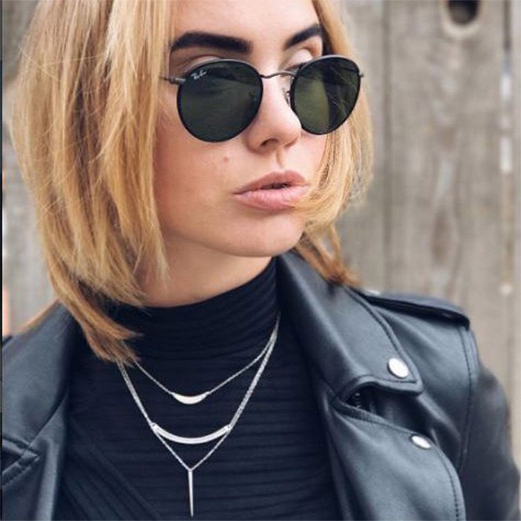 Тройное серебряное колье "Геометрия" 18394 от ювелирного магазина Оникс