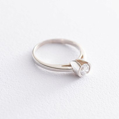 Серебряное кольцо с фианитом 111357