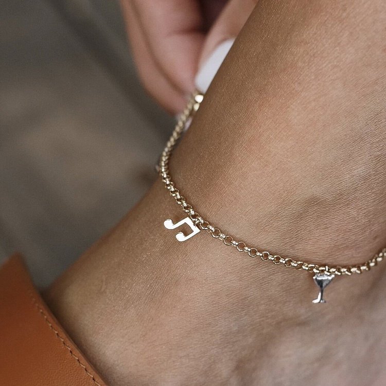 Золотий браслет на ногу б02744 від ювелірного магазину Онікс