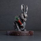 Серебряная фигура "Кролик" ручной работы 23133 от ювелирного магазина Оникс