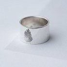 Серебряное кольцо с гравировкой "Перо" 112143п от ювелирного магазина Оникс
