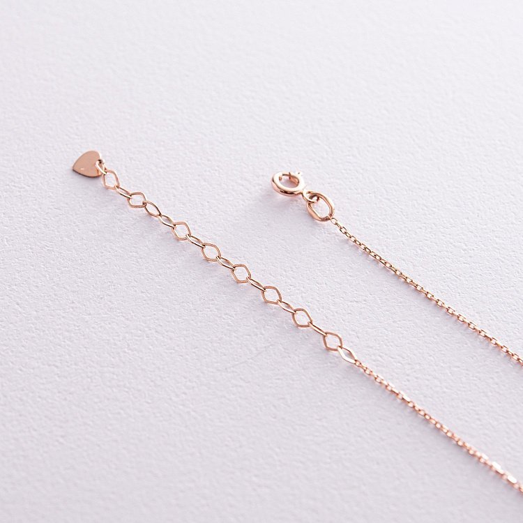 Колье с крестиком в красном золоте кол02354 от ювелирного магазина Оникс - 4