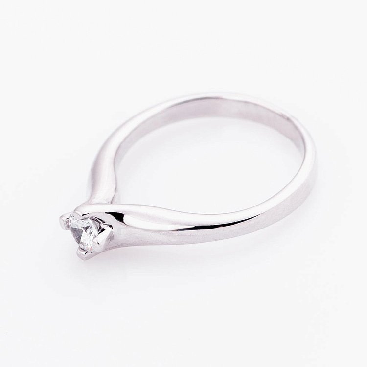 Золотое помолвочное кольцо с фианитом к05052 от ювелирного магазина Оникс - 1