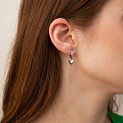 Висячие серьги "Сердечки" в серебре 123485 от ювелирного магазина Оникс - 3