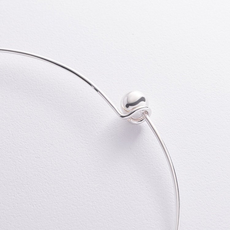 Кольє - чокер "Adele" у сріблі з кулькою (8 мм) 181316 від ювелірного магазину Онікс - 5