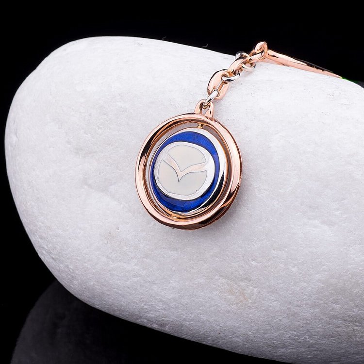 Золотий брелок "Mazda-Мазда" (емаль) бр00005 від ювелірного магазину Онікс