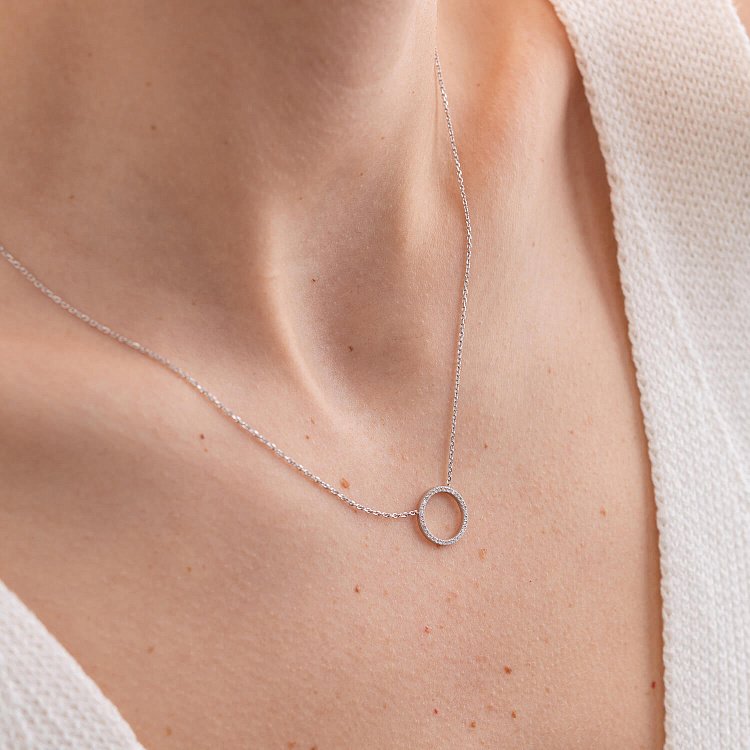 Золоте кольє "Кругообіг" з діамантами 719721121 від ювелірного магазину Онікс - 1