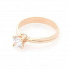 Золотое помолвочное кольцо (фианит) к02066 от ювелирного магазина Оникс - 1