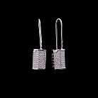 Срібні сережки з фіанітами 121723 от ювелирного магазина Оникс