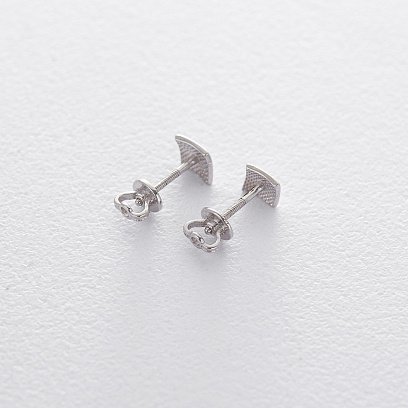 Золоті сережки-пусети "Квадратики" с06197 №3