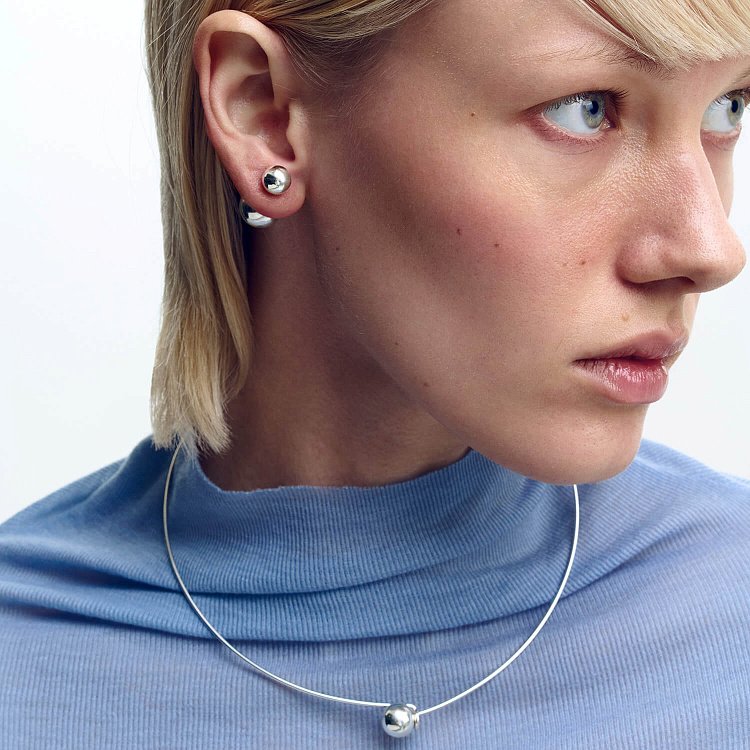 Серебряные серьги "Шарики" 121532 от ювелирного магазина Оникс - 11