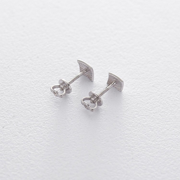 Золоті сережки-пусети "Квадратики" с06197 від ювелірного магазину Онікс - 2