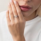 Золотое помолвочное кольцо с фианитами к04738 от ювелирного магазина Оникс - 1