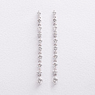 Серьги - пусеты в белом золоте (бриллианты) сб0699nl от ювелирного магазина Оникс - 1