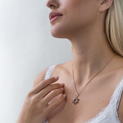 Золота підвіска "Зірка Давида" п03323 №2