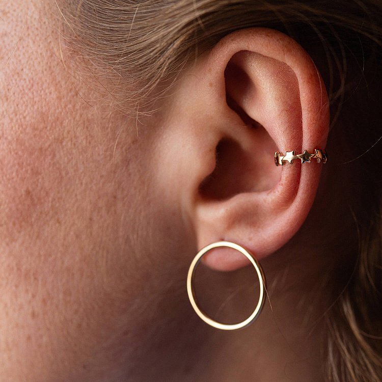 Золоті сережки "Кругообіг" (2.0 см) с07789 від ювелірного магазину Онікс - 8