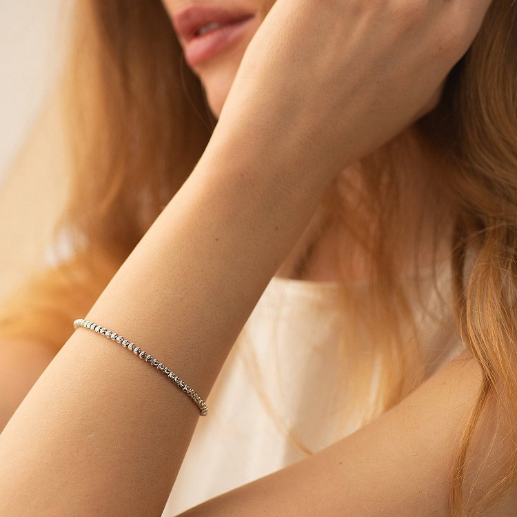 Браслет з білого золота б03845 від ювелірного магазину Онікс - 11