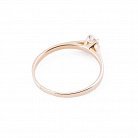 Золотое помолвочное кольцо с фианитом к05204 от ювелирного магазина Оникс - 2