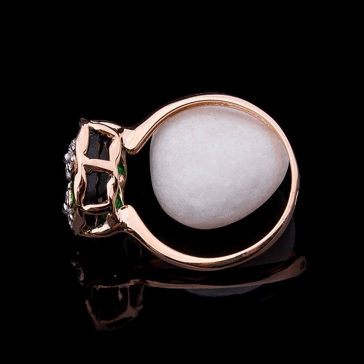 Золотое кольцо с фианитом к04401 от ювелирного магазина Оникс - 2