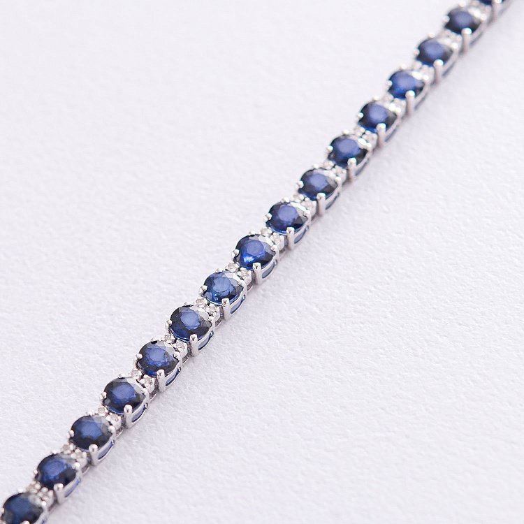 Золотой браслет с бриллиантами и сапфирами бб0013gl от ювелирного магазина Оникс - 2