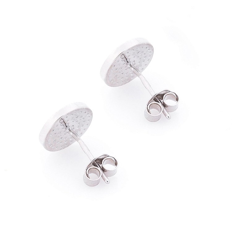 Срібні сережки-пусети з емаллю 122459 від ювелірного магазину Онікс - 2