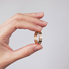 Золота каблучка "Конюшина" з фіанітами к08419 от ювелирного магазина Оникс - 1