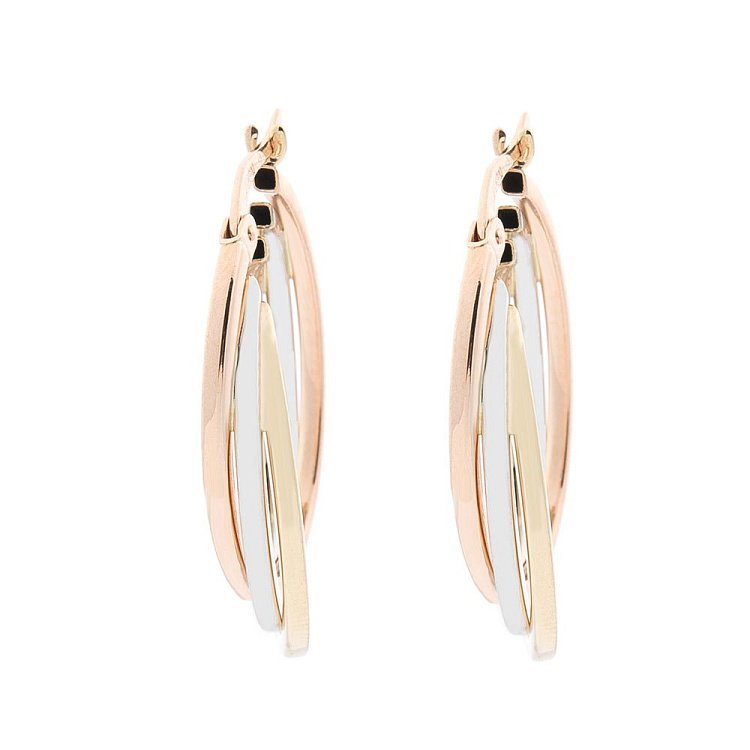 Золотые серьги-кольца с05149 от ювелирного магазина Оникс - 2