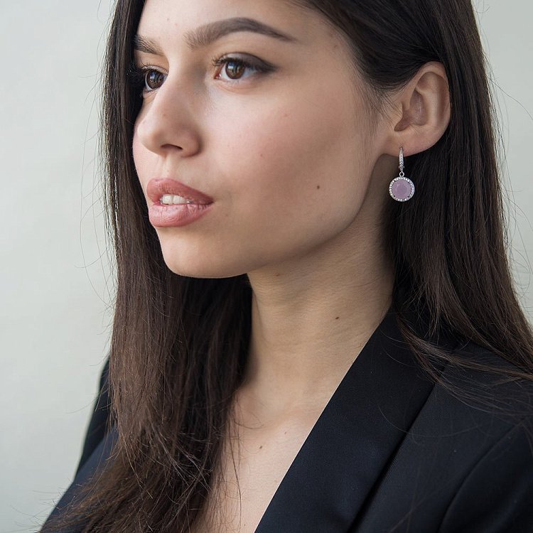 Серьги с фианитами 121914 от ювелирного магазина Оникс - 3