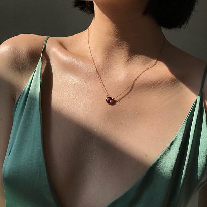 Золотое колье (аметист) кол01180 №5